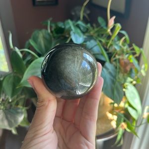 Gold Sheen Obsidian Crystal Sphere
